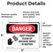 Signmission Keep Fingers Clear Of Machine Motion Danger Sign, Vinyl Decal, 5in W x 3.5in L, 2PK OS-2PACK-DS-D-35-L-1386 - alternate 6